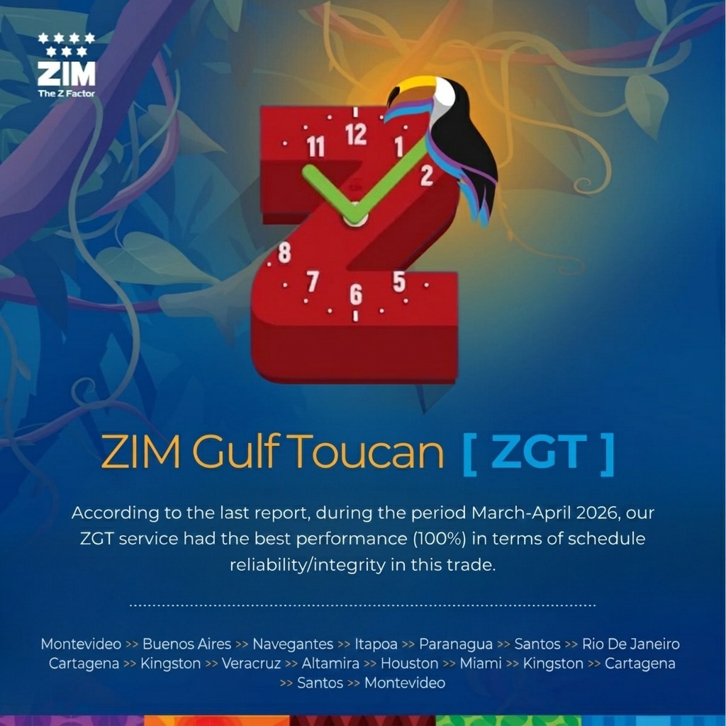 ZGT - ZIM Gulf Toucan – Schedule Integrity – March-April 2026